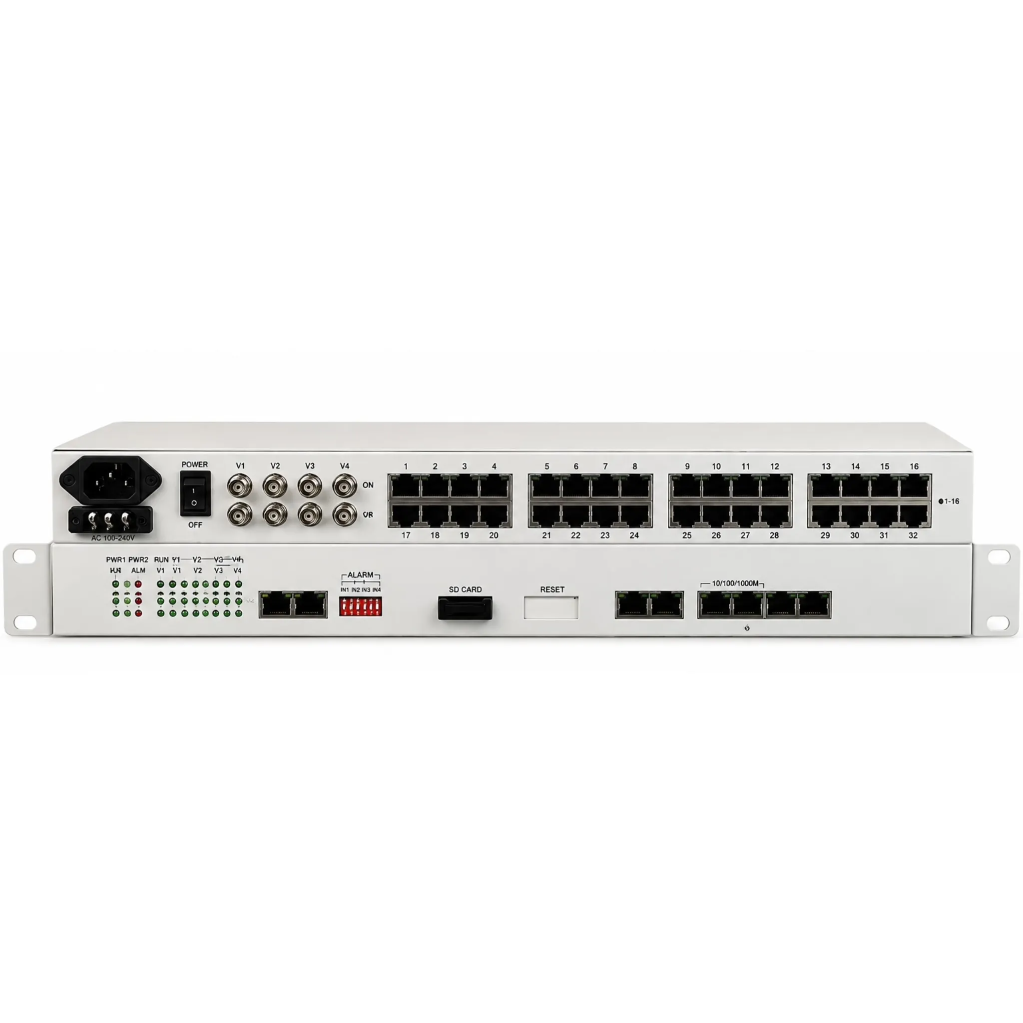 مالتیپلکسر فیبر نوری 32 کانال صوت + 4E1 + 4FE