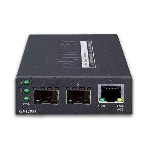 مدیا کانورتر 10/100/1000BASE-T به دوگانه 100/1000BASE-X SFP PLANET GT-1205A